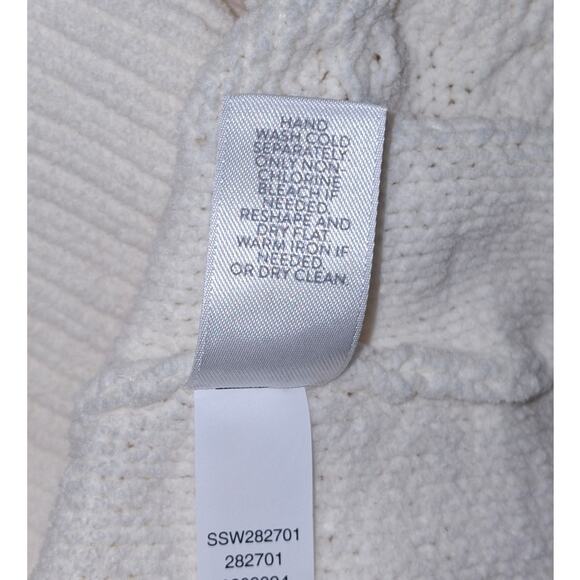 J.Jill Chenille Cable Knit Sweater | Soft Cream | Rustic Cozy Layer | Size S - Picture 6 of 6